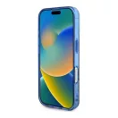 Guess IML Peony On 4G Background iPhone 16 MagSafe kemény hátlap tok, kék GUHMP16SH4PYEEB