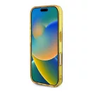 Guess IML Peony On 4G Background iPhone 16 MagSafe kemény hátlap tok, barna GUHMP16SH4PYEEW