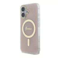   Guess IML 4G MagSafe iPhone 16 MagSafe kemény hátlap tok, rózsaszín GUHMP16SH4STP
