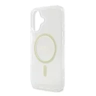   Guess IML Glitter Circle iPhone 16 MagSafe kemény hátlap tok, átlátszó GUHMP16SHFGERET