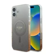  Guess IML Glitter Gradient iPhone 16 MagSafe kemény hátlap tok, barna GUHMP16SHGRCELW