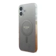   Guess IML Glitter Gradient iPhone 16 MagSafe kemény hátlap tok, barna GUHMP16SHGRCELW
