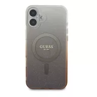   Guess IML Glitter Gradient iPhone 16 MagSafe kemény hátlap tok, barna GUHMP16SHGRCELW