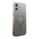 Guess IML Glitter Gradient iPhone 16 MagSafe kemény hátlap tok, barna GUHMP16SHGRCELW