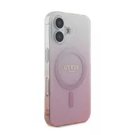   Guess IML Glitter Gradient iPhone 16 MagSafe kemény hátlap tok, rózsaszín GUHMP16SHGRCELP