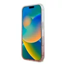 Guess IML Glitter Gradient iPhone 16 MagSafe kemény hátlap tok, rózsaszín GUHMP16SHGRCELP
