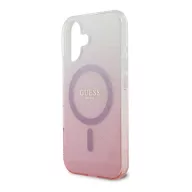   Guess IML Glitter Gradient iPhone 16 MagSafe kemény hátlap tok, rózsaszín GUHMP16SHGRCELP