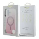 Guess IML Glitter Gradient iPhone 16 MagSafe kemény hátlap tok, rózsaszín GUHMP16SHGRCELP