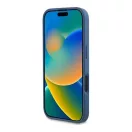 Guess 4G Printed Stripes iPhone 16 MagSafe kemény hátlap tok, kék GUHMP16SP4RPSB