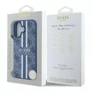 Guess 4G Printed Stripes iPhone 16 MagSafe kemény hátlap tok, kék GUHMP16SP4RPSB