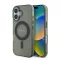 Guess IML Rhinestones MagSafe iPhone 16 kemény hátlap tok, fekete GUHMP16SPFTDTEK