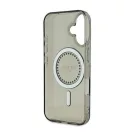 Guess IML Rhinestones MagSafe iPhone 16 kemény hátlap tok, fekete GUHMP16SPFTDTEK