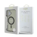 Guess IML Rhinestones MagSafe iPhone 16 kemény hátlap tok, fekete GUHMP16SPFTDTEK