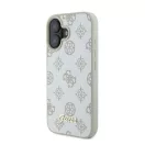 Guess Peony Script Logo iPhone 16 kemény hátlap tok, fehér GUHMP16SPGPYSH
