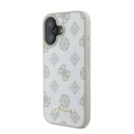   Guess Peony Script Logo iPhone 16 kemény hátlap tok, fehér GUHMP16SPGPYSH