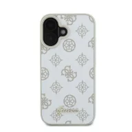   Guess Peony Script Logo iPhone 16 kemény hátlap tok, fehér GUHMP16SPGPYSH