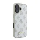 Guess Peony Script Logo iPhone 16 kemény hátlap tok, fehér GUHMP16SPGPYSH