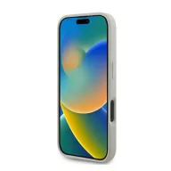   Guess Peony Script Logo iPhone 16 kemény hátlap tok, fehér GUHMP16SPGPYSH
