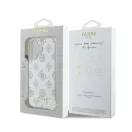 Guess Peony Script Logo iPhone 16 kemény hátlap tok, fehér GUHMP16SPGPYSH