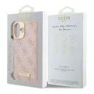 Guess 4G Logo Plate iPhone 16 MagSafe kemény hátlap tok, rózsaszín GUHMP16SU4GPRB