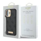 Guess 4G Logo Plate iPhone 16 MagSafe kemény hátlap tok, fekete GUHMP16SU4GPRB