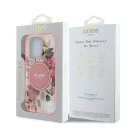 Guess IML Flower & Tonal Circle iPhone 16 Pro Max kemény hátlap tok, rózsaszín GUHMP16XHFWBDCEP