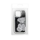 Teddy Bear iPhone 16 Pro Max csillogó köves tok, ezüst