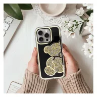 Teddy Bear iPhone 16 Pro Max csillogó köves tok, arany