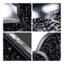 Teddy Bear iPhone 16 Plus csillogó köves tok, fekete