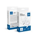 Blue Star hálózati töltő adapter USB-A + Lightning kábel, 1A, 5W, fehér