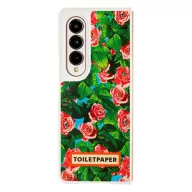   Samsung Galaxy Z fold4 Toiletpaper rózsa mintás gyári tok, zöld (GP-FPF936AMBRY)