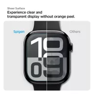   Spigen EliteShield EZ Fit Apple Watch 11 /Watch 10 46mm kijelzővédő fólia felhelyező kerettel (2db)