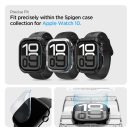 Spigen EliteShield EZ Fit Apple Watch 11 /Watch 10 46mm kijelzővédő fólia felhelyező kerettel (2db)