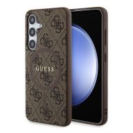   Guess 4G Collection Leather Metal Logo S24 (S921) MagSafe tok, barna GUHMS24SG4GFRW