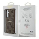 Guess 4G Collection Leather Metal Logo S24 (S921) MagSafe tok, barna GUHMS24SG4GFRW