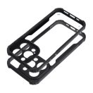 iPhone 16 Pro ütésálló tok erősített peremmel, fekete