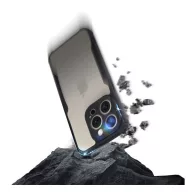 iPhone 16 ütésálló tok erősített peremmel, fekete