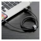 Baseus Lightning kábel, 2,4A, 0,5m, szürke/Fekete