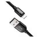 Baseus 3in1 USB-C / Lightning / USB kábel, 3A, 1,2m, fekete