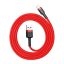 Baseus Cafule 2.4A Lightning - USB-kábel, 1m, piros