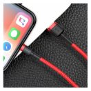 Baseus Cafule 2.4A Lightning - USB-kábel, 1m, piros