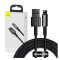 Baseus Tungsten Gold USB - Lightning kábel, 2,4A, 2m, fekete