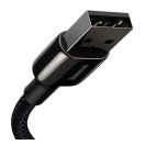 Baseus Tungsten Gold USB - Lightning kábel, 2,4A, 2m, fekete