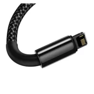   Baseus Tungsten Gold USB - Lightning kábel, 2,4A, 2m, fekete
