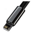 Baseus Tungsten Gold USB - Lightning kábel, 2,4A, 2m, fekete