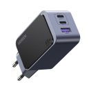 Ugreen Nexode Air 1xUSB-A-2xUSB-C hálózati töltő adapter, 65W, szürke
