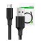 Ugreen micro USB kábel, QC 3.0, 2.4A, 1.5m fekete