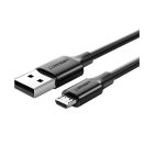 Ugreen micro USB kábel, QC 3.0, 2.4A, 1.5m fekete