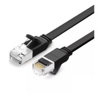   Ugreen lapos hálózati kábel fém csatlakozókkal, Ethernet RJ45, Cat.6, UTP, 0,5m, fekete