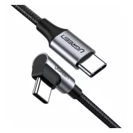   Ugreen USB-C-USB-C, QC 3.0 adatkábel, PD, 3A, 60W, 1m, fekete